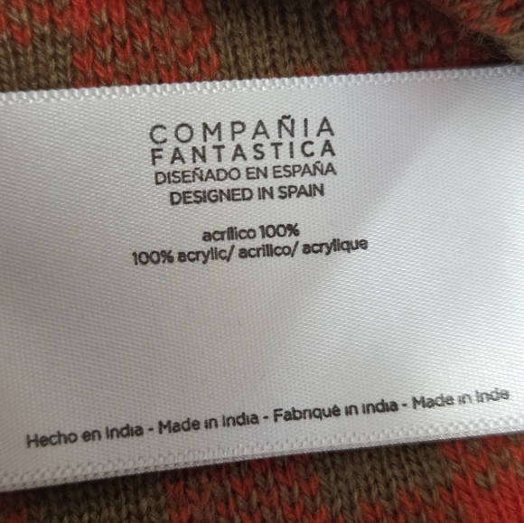 Compania Fantastica Boxy Oversized Plaid Check Sweater S - Picture 7 of 13